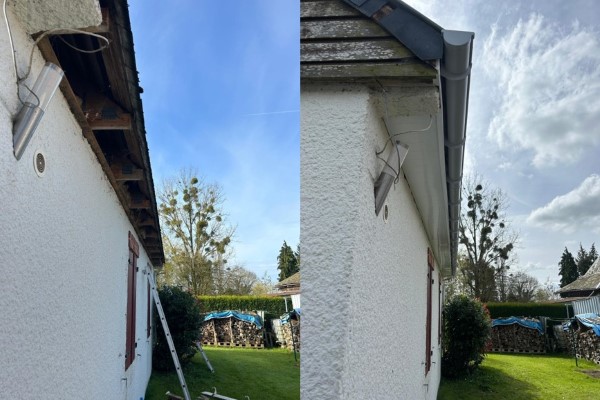 pose de gouttières et habillage